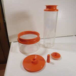 Tupperware Canisters 6.25 cups and 7 cups LARGE LID'S CLEAR PLASTIC IS GONE